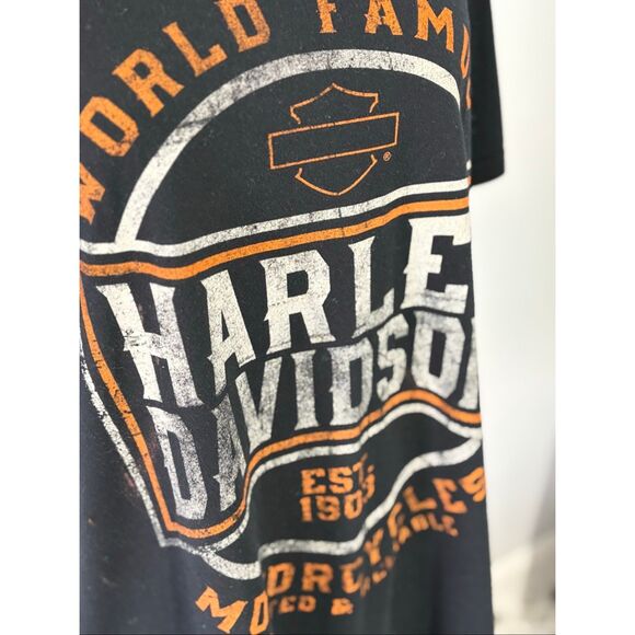 Harley-Davidson black v-neck graphic T - New Hampshire - L - Picture 2 of 7